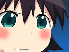 takino tomo, azumanga daiou, lowres, green eyes, gununu (meme), meme, osu! (game), parody