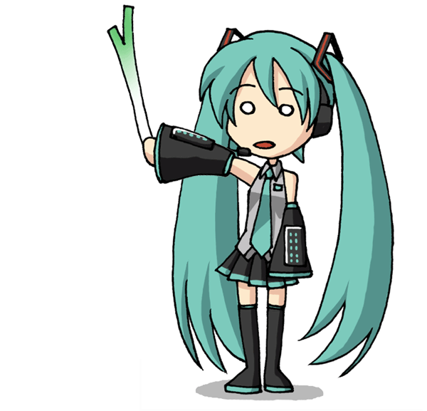 sugiyama shinnosuke, hatsune miku, vocaloid, animated, animated gif, > <, 1girl, aqua hair, closed eyes, female focus, grin, leekspin (meme), long hair, meme, open mouth, smile, solo, spring onion, thighhighs, twintails, very long hair