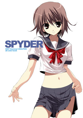 fumio (ura fmo), original, lowres, tagme, clothes lift, midriff, school uniform, serafuku, skirt, skirt lift, solo