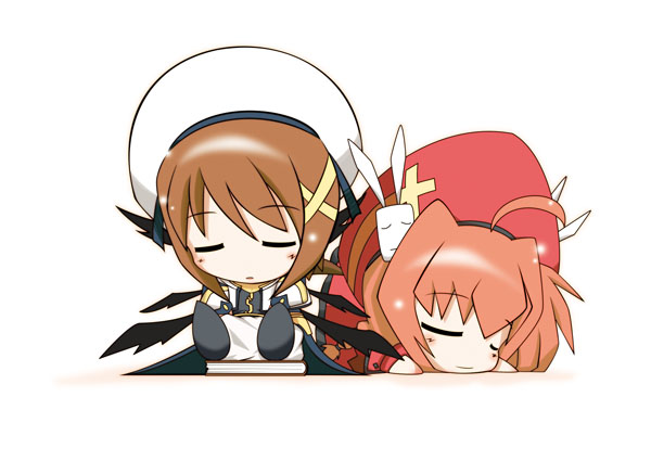sch, vita (nanoha), yagami hayate, lyrical nanoha, mahou shoujo lyrical nanoha, mahou shoujo lyrical nanoha strikers, potemayo, parody, sleeping