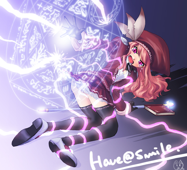 original, tagme, 1girl, female focus, magic, solo, thighhighs, zettai ryouiki