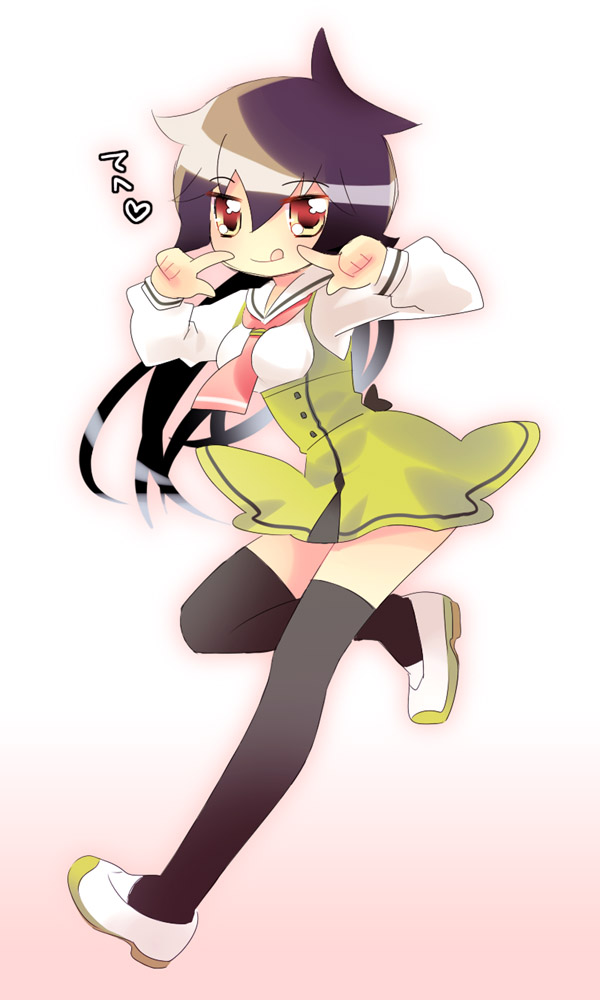 suzuki kokono, tagme, 1girl, female focus, school uniform, serafuku, solo, thighhighs