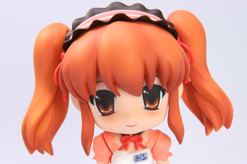 asahina mikuru, nendoroid, suzumiya haruhi no yuuutsu, photo (medium), 00s, chibi, figure, solo, twintails, waitress