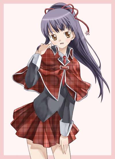 takano natsuki, fujisaki nadeshiko, shugo chara!, 1boy, capelet, male focus, ponytail, school uniform, serafuku, solo, stole, trap