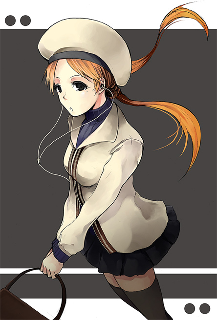 pos (shiratama-ya), original, tagme, hat, solo, thighhighs, zettai ryouiki
