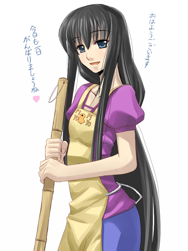 ichimedoo, marina ismail, otonashi kyouko, gundam, gundam 00, maison ikkoku, 1girl, apron, cosplay, female focus, simple background, solo