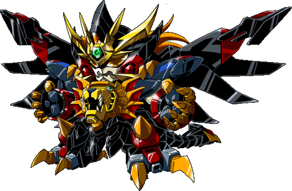 genesic gaogaigar, banpresto, super robot wars, yuusha ou gaogaigar, yuusha series, 1990s (style), armor, chibi, helmet, machinery, mecha, no humans, retro artstyle, robot, transparent background, weapon