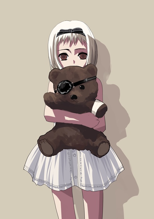 natori (natorism), original, solo, stuffed animal, stuffed toy, teddy bear, thigh gap, thighs