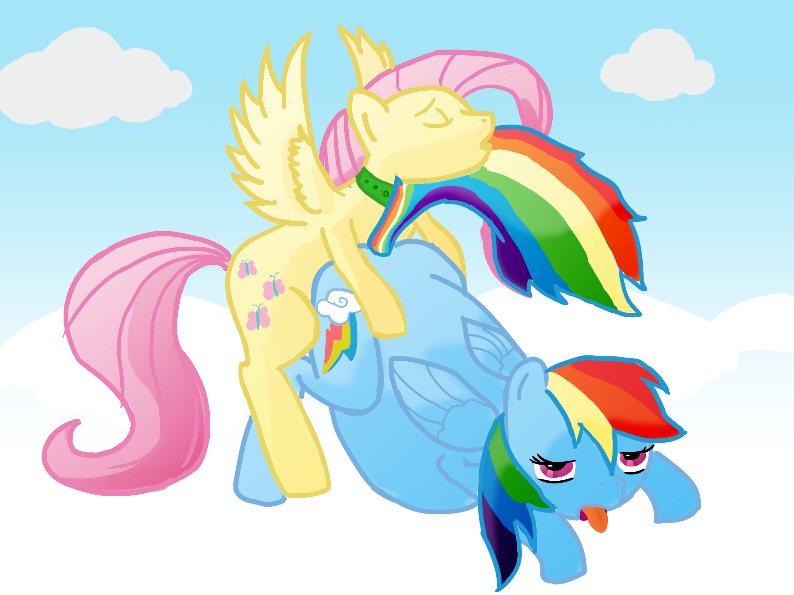 Rule34 – If it exists, there is porn of it / fluttershy (mlp), futashy, rainbow dash (mlp) / 44245
