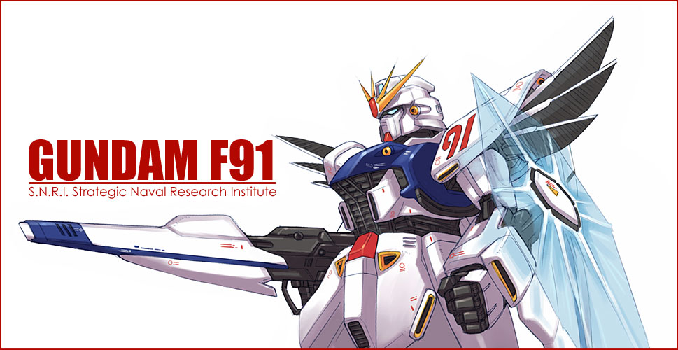 tanaka (cow), yamai (lsd), f91 gundam, gundam, gundam f91, 1990s (style), beam rifle, beam shield, energy gun, f91, gun, mecha, retro artstyle, robot, shield, weapon