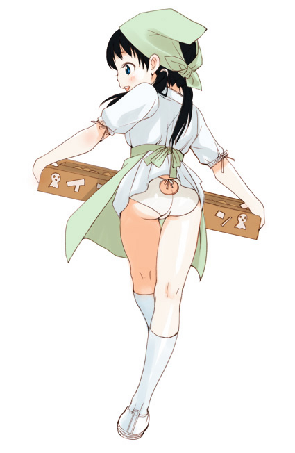 inuburo, tagme, 1girl, ass, female focus, full body, kneepits, panties, socks, solo, underwear, white socks