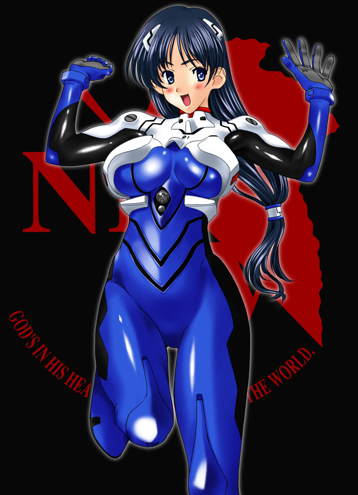 kamia (not found), ikari shinji, yukino sayuri, neon genesis evangelion, original, 1girl, breasts, cosplay, female focus, ikari shinji (cosplay), interface headset (evangelion), mecha pilot suit, plugsuit (cosplay), plugsuit (evangelion), solo