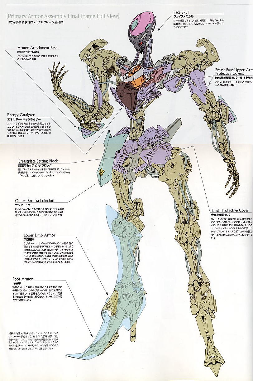 nagano mamoru, neptune (five star stories), phantom, five star stories, highres, mecha, mechanic, mortar headd, robot