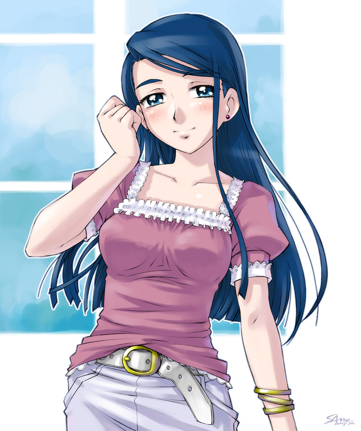 sameha ikuya, minazuki karen, precure, yes! precure 5, 00s, blush, smile, solo