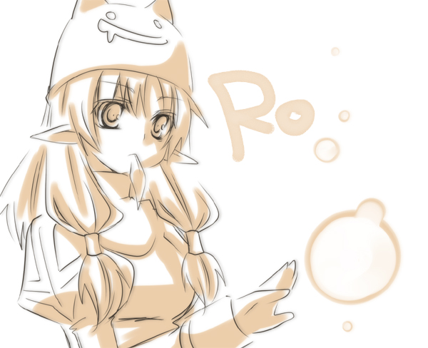 yukian, priest (ragnarok online), ragnarok online, 1girl, brown theme, female focus, monochrome, priest, sketch, solo