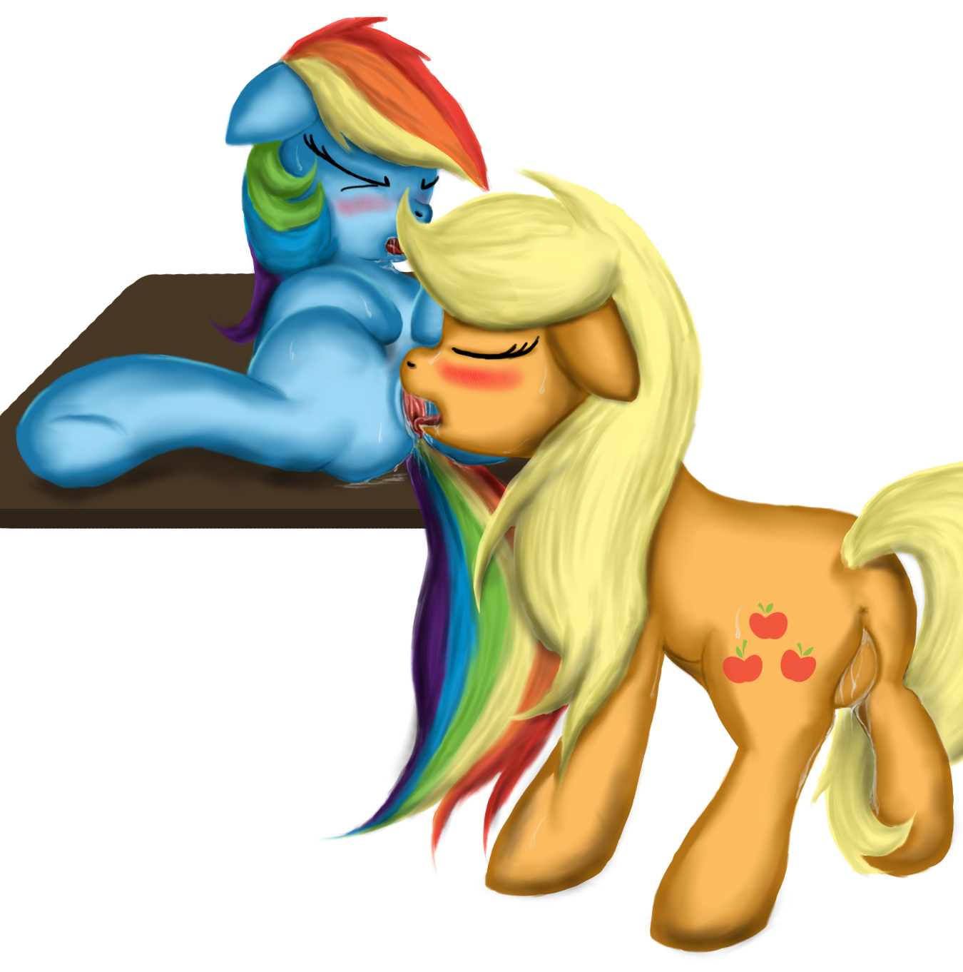 Rule34 – If it exists, there is porn of it / appledash, leyanor, applejack (mlp), rainbow dash (mlp) / 46749