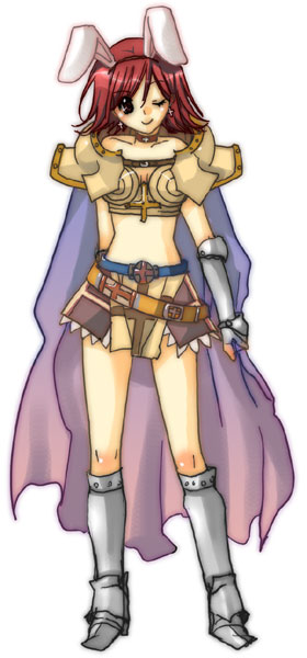 crusader (ragnarok online), ragnarok online, tagme, 1girl, animal ears, female focus, rabbit ears, solo