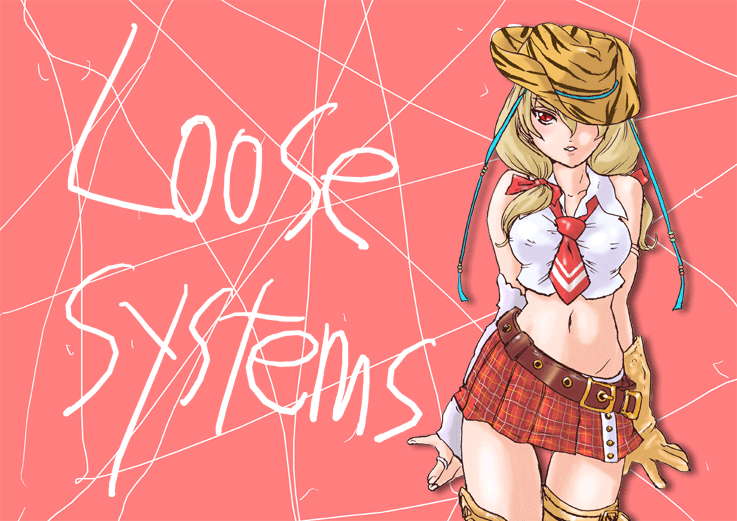 original, 1girl, belt, blonde hair, female focus, hat, looking at viewer, midriff, miniskirt, necktie, red eyes, skirt, solo