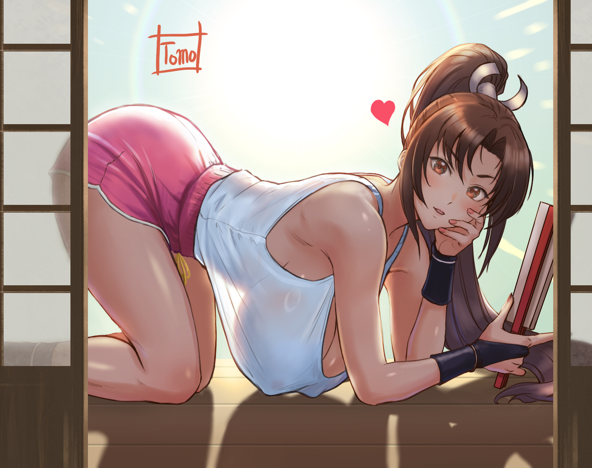 tomo eokaiteru, shiranui mai, fatal fury, street fighter, street fighter 6, 1girl, breasts, large breasts, long hair