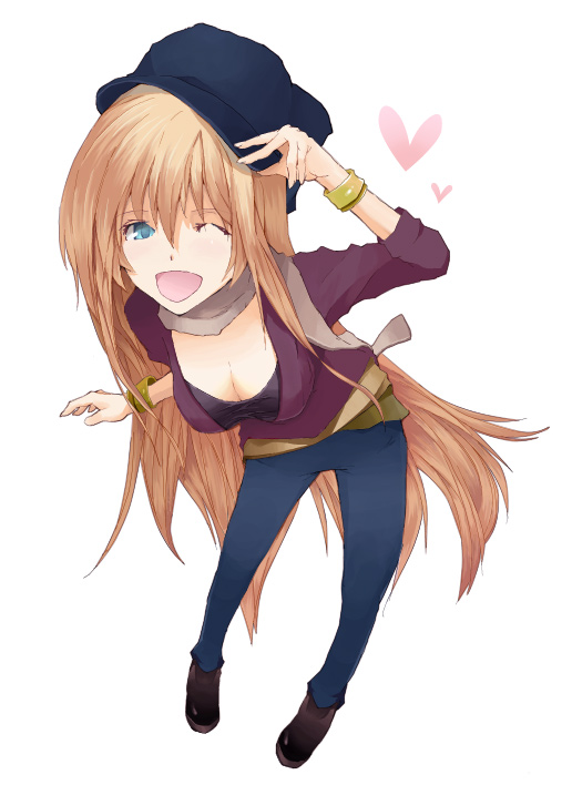 tsuki yuuhi, original, 1girl, female focus, hat, long hair, solo, very long hair