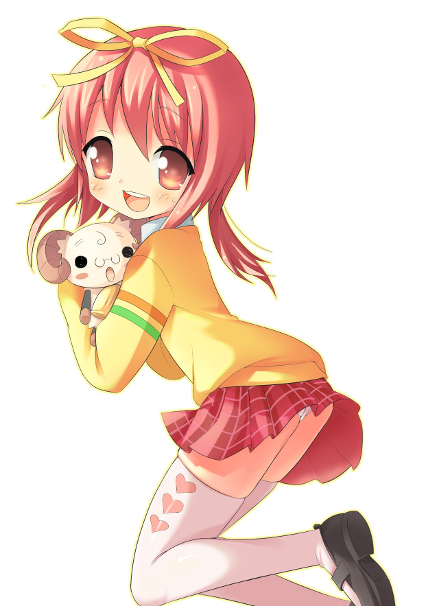 aida takanobu, akihime sumomo, yuki-chan, nanatsuiro drops, 00s, school uniform, serafuku, solo, thighhighs, zettai ryouiki