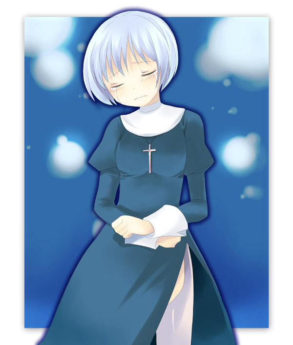 tsukihito, priest (ragnarok online), ragnarok online, 1girl, female focus, priest, solo, thighhighs
