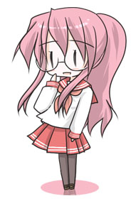 shima hinako, takara miyuki, lucky star, lowres, 00s, 1girl, female focus, pantyhose, solo