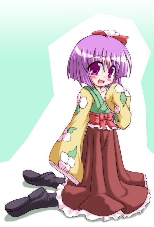 inasaki shirau, hieda no akyuu, perfect memento in strict sense, touhou, 1girl, female focus, purple eyes, purple hair, solo