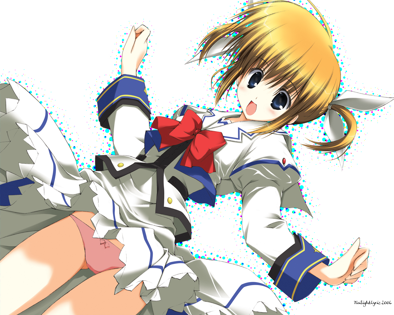 luna lia, takamachi nanoha, takamachi nanoha (sacred mode), lyrical nanoha, mahou shoujo lyrical nanoha, 00s, 1girl, female focus, panties, solo, underwear