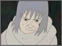 chiyo (naruto), naruto (series), naruto shippuuden, animated, animated gif, anime screenshot, lowres, 1girl, bangs pinned back, cliff, day, old, old woman, outdoors, puppet