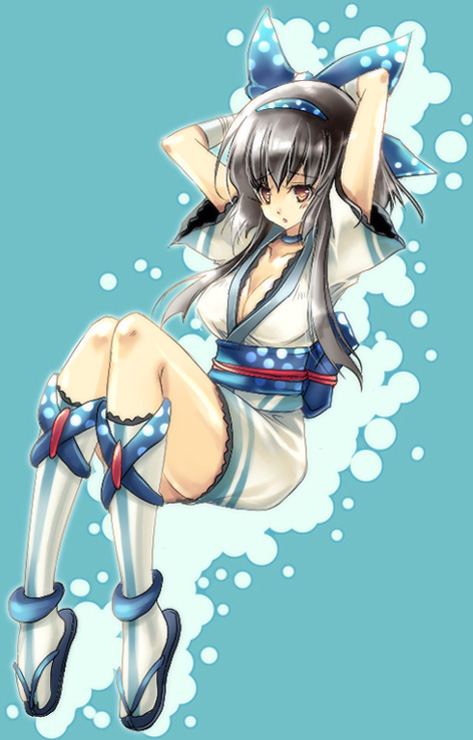 ta kaana, original, japanese clothes, kimono, kneehighs, short kimono, socks, solo
