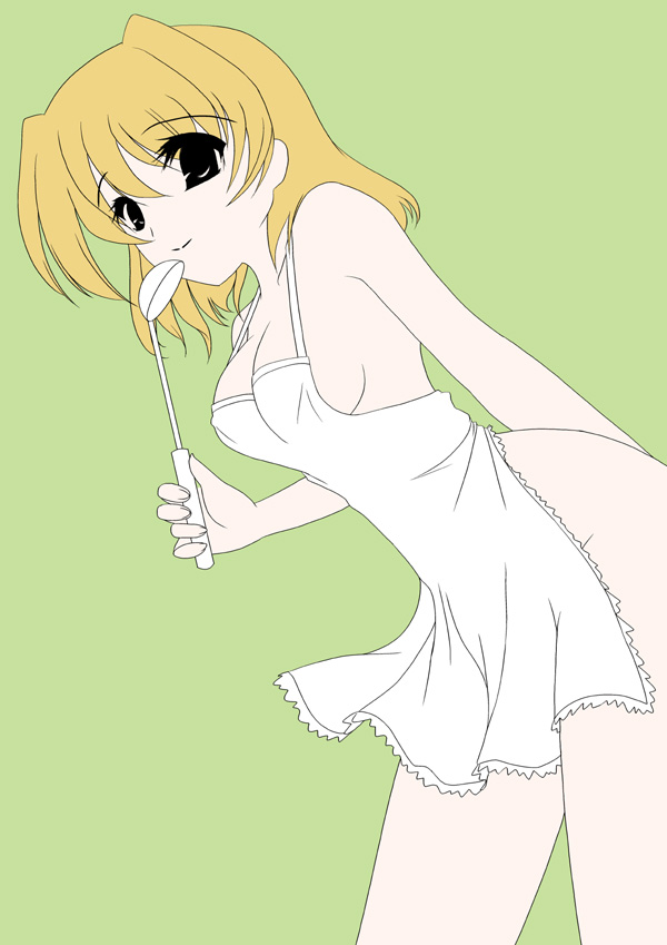frapowa, shamal, lyrical nanoha, mahou shoujo lyrical nanoha, mahou shoujo lyrical nanoha a's, mahou shoujo lyrical nanoha strikers, 00s, apron, ladle, naked apron, solo