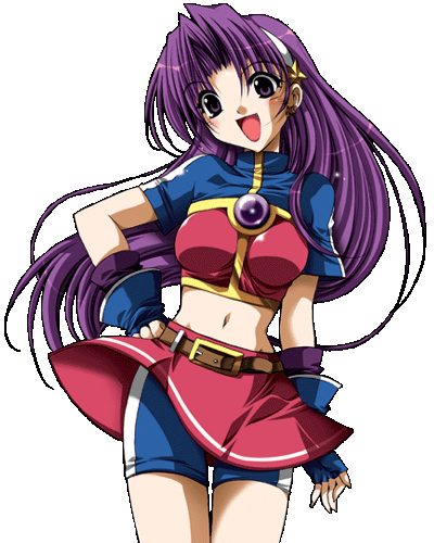 asamiya athena, the king of fighters, 1girl, bike shorts, breasts, clothes lift, female focus, gloves, hairband, hand on own hip, huge breasts, large breasts, long hair, looking at viewer, open mouth, pale skin, pants, purple eyes, purple hair, skirt, skirt lift, smile, smiley face, star (symbol), thighs, tight clothes, tight pants, upskirt, wide hips
