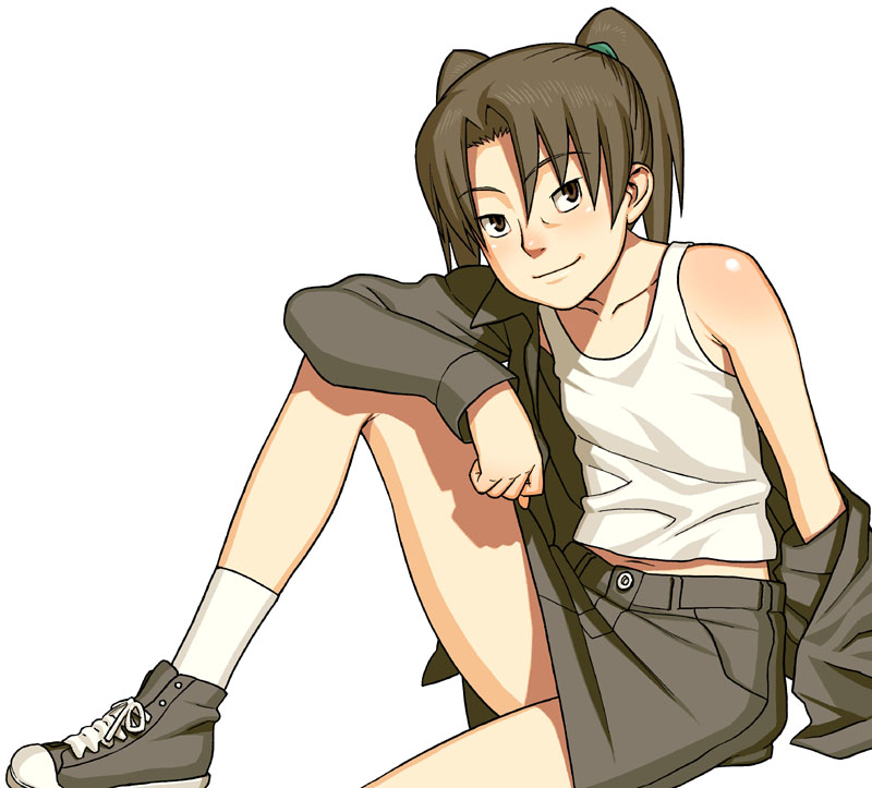 hijiri rei, amasawa yuuko, all star, dennou coil, 00s, brown hair, short hair, solo, twintails