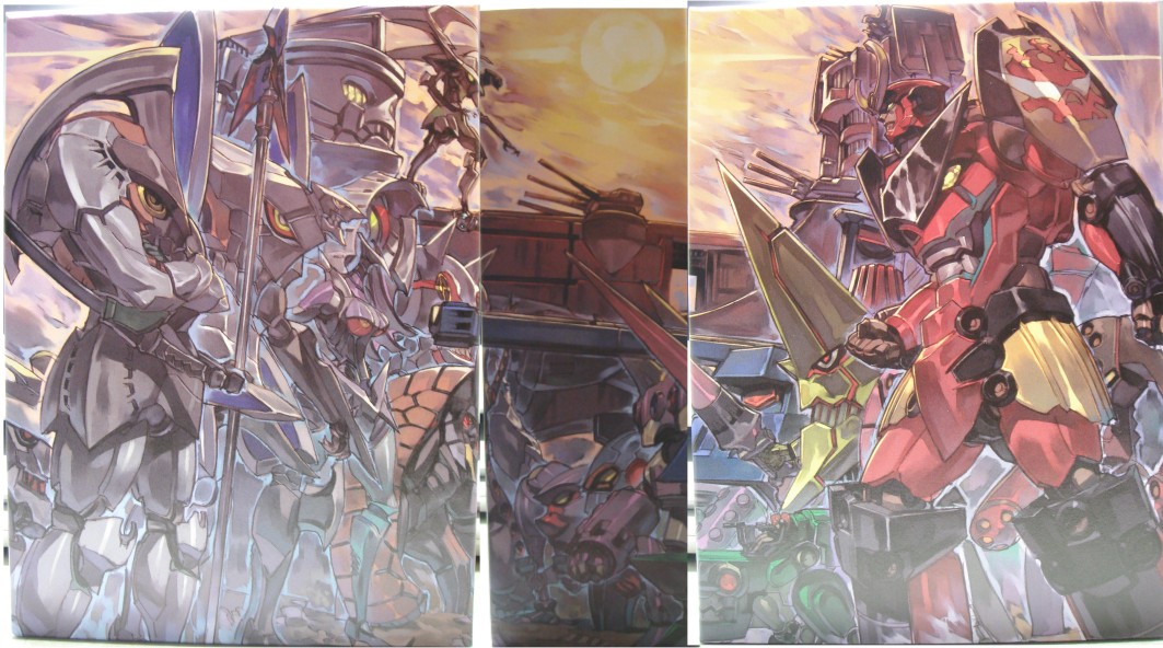 yoshinari you, byakou, dai-gurren, dayakkaiser, enkidu (ttgl), gember, gurren-lagann, king kittan, sayrune, shuzack, yoko littner, tengen toppa gurren lagann, scan, scan artifacts, 00s, everyone, mecha, robot, super robot