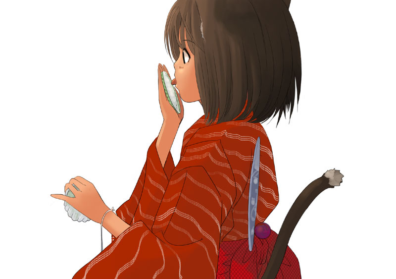 kiriman (souldeep), original, animal ears, cat ears, cat tail, hakama, hakama skirt, japanese clothes, skirt, solo, tail