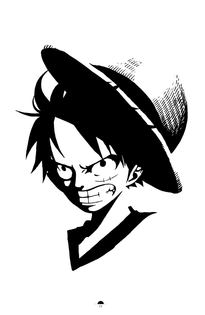 monkey d. luffy, one piece, highres, 1boy, clenched teeth, greyscale, hat, male focus, manly, monochrome, scar, solo, straw hat, teeth, white background