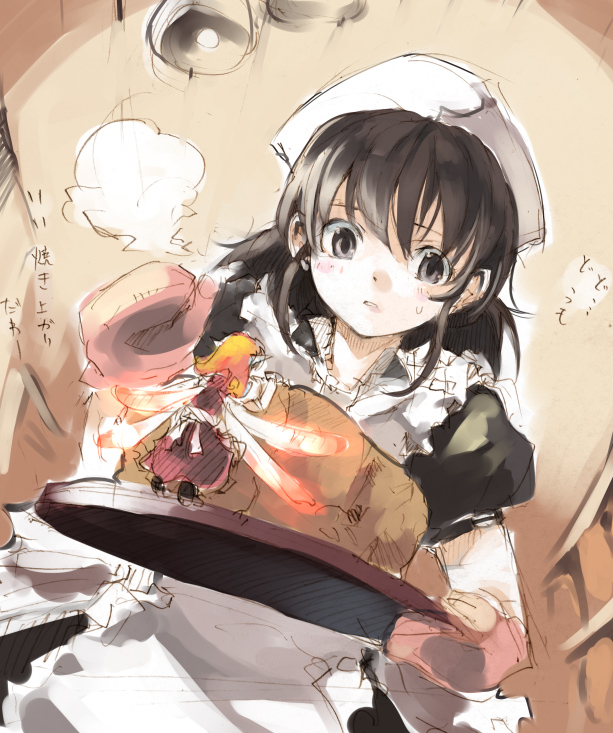 mo, shunsei (muratou), tagme, apron, fantasy, maid, maid apron, solo