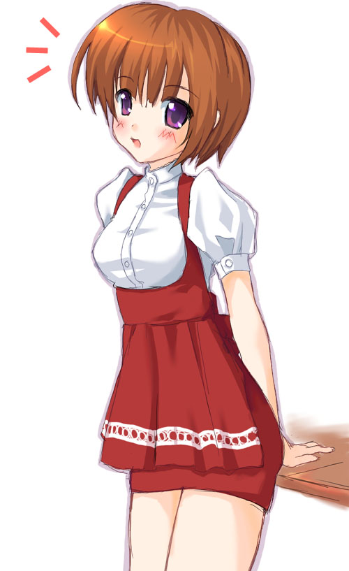 tsurusaki takahiro, anna miller, 1girl, female focus, high-waist skirt, skirt, solo, waitress