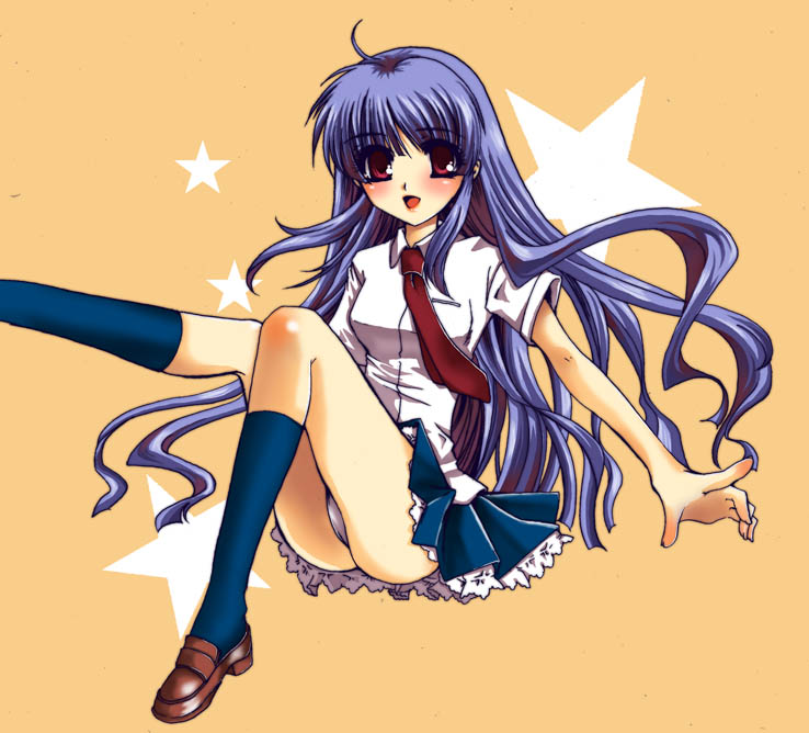 sakasaka, furude rika, higurashi no naku koro ni, 00s, 1girl, female focus, panties, solo, underwear