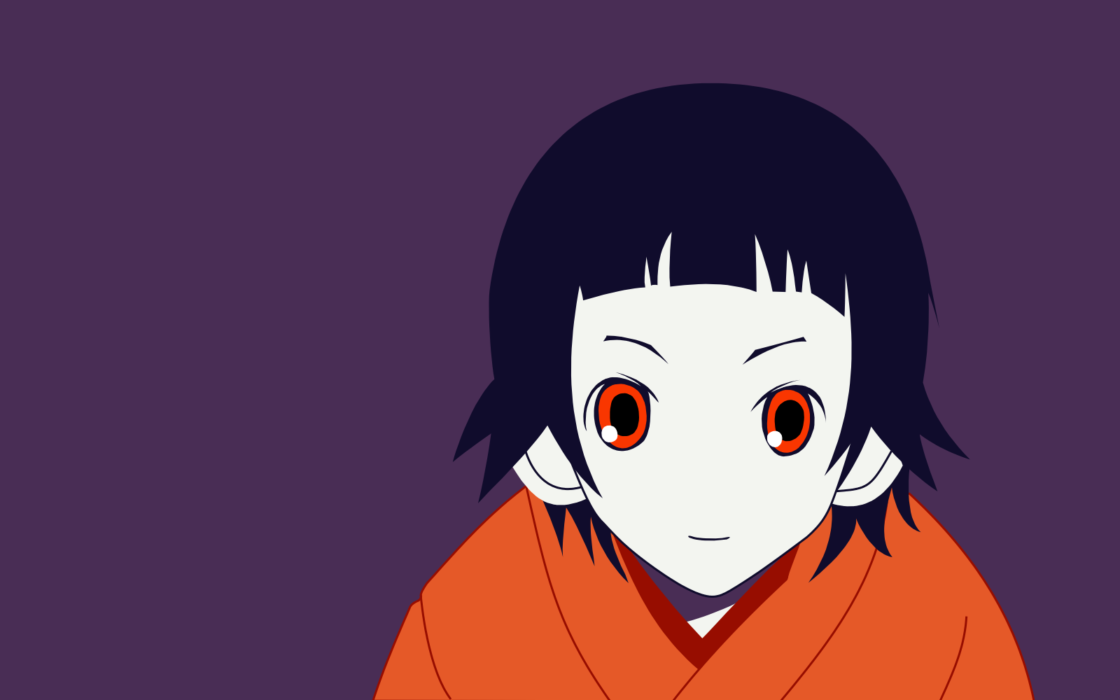 tsunetsuki matoi, sayonara zetsubou sensei, derivative work, highres, vector trace, 00s, 1girl, female focus, solo, staring