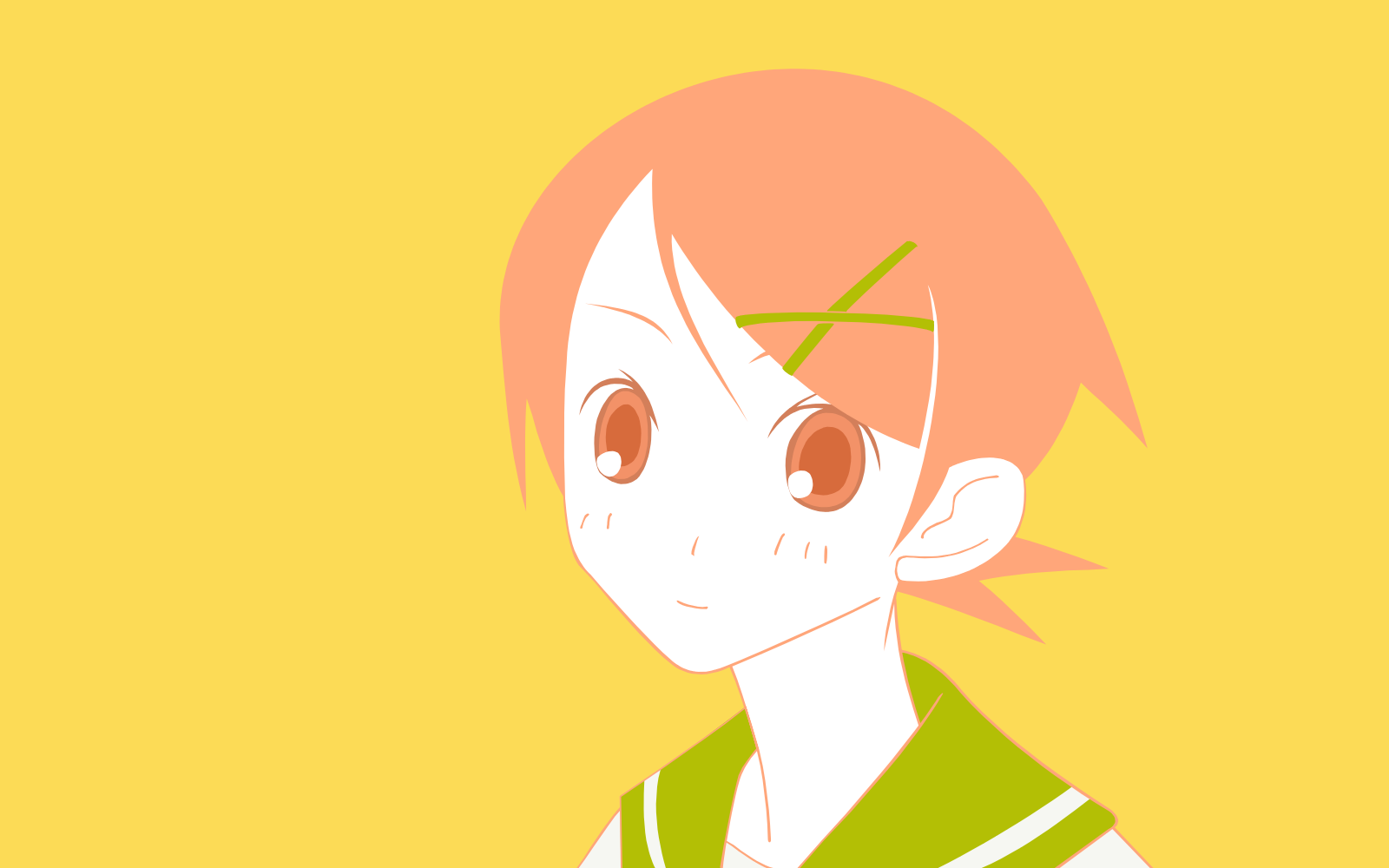 fuura kafuka, sayonara zetsubou sensei, derivative work, highres, tagme, vector trace, 00s, portrait, solo