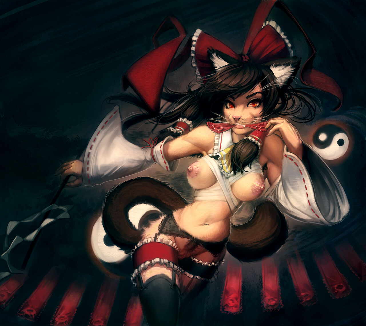 Rule34 – If it exists, there is porn of it / nazerine, reimu hakurei / 49432
