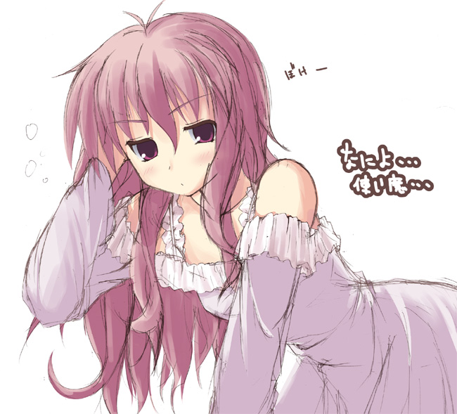 ayase hikaru, louise francoise le blanc de la valliere, zero no tsukaima, 00s, lingerie, nightgown, pink hair, red eyes, solo, underwear