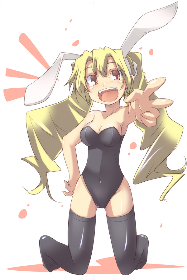 ninokawa magamo, original, tagme, animal ears, fake animal ears, leotard, playboy bunny, rabbit ears, solo, thighhighs