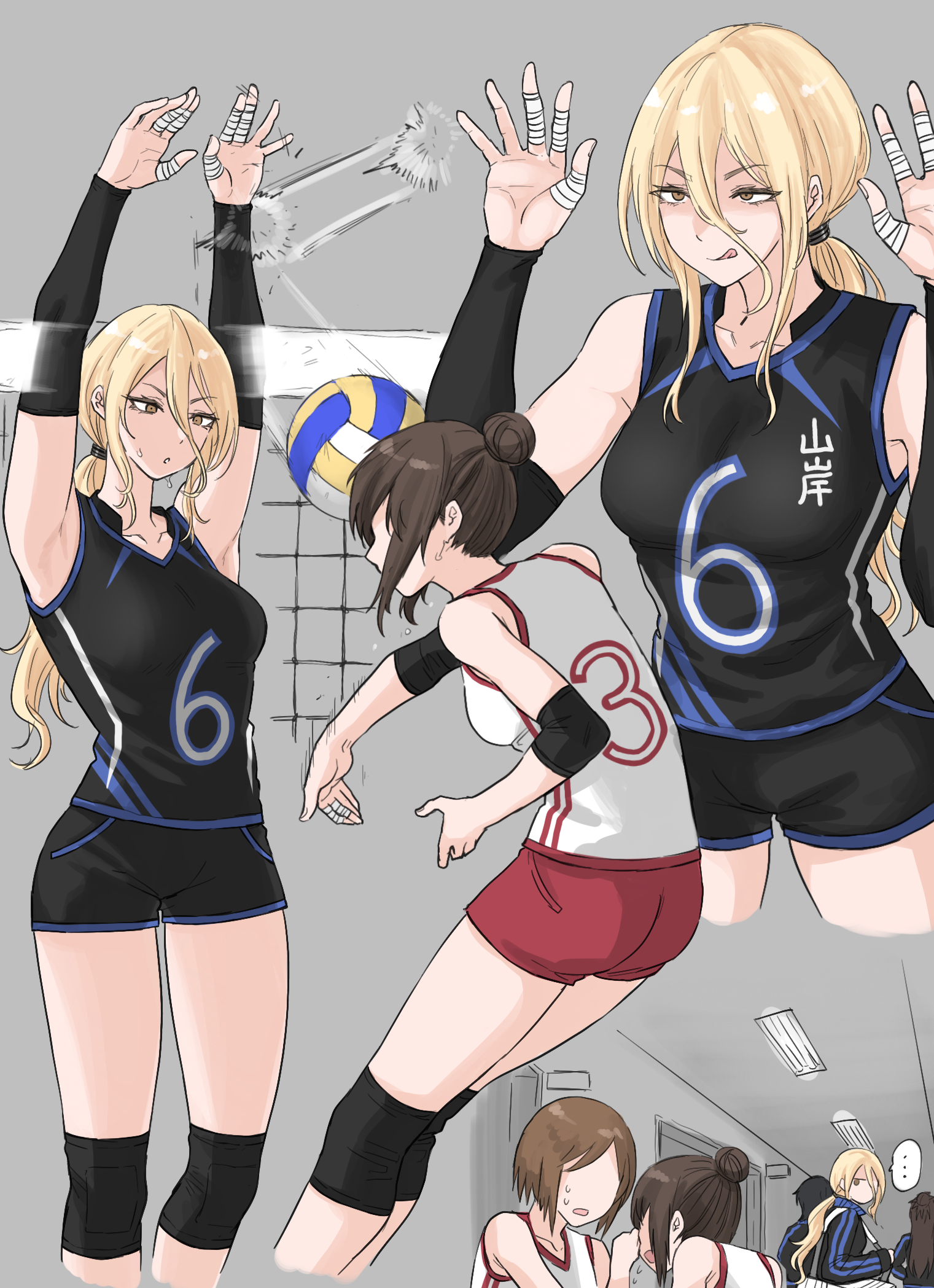 fuku (fuku12290574), original, highres, ball, volleyball, volleyball (object)
