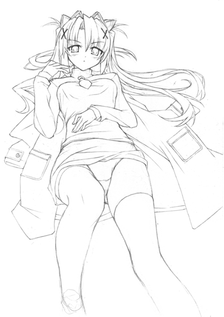 gin (ginshari), 1girl, female focus, greyscale, monochrome, panties, pantyshot, solo, underwear