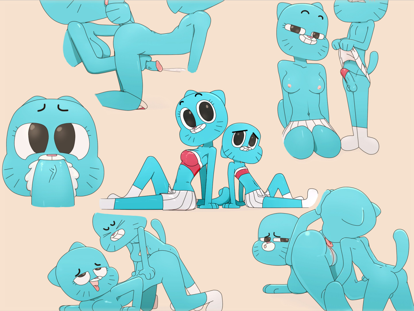 Rule34 – If it exists, there is porn of it / gentlemanpaux, gumball watterson, nicole watterson / 50034