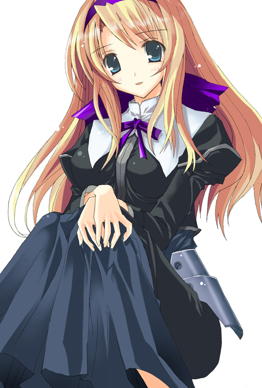 karamiti, carim gracia, lyrical nanoha, mahou shoujo lyrical nanoha, mahou shoujo lyrical nanoha strikers, 00s, blonde hair, green eyes, long hair, solo
