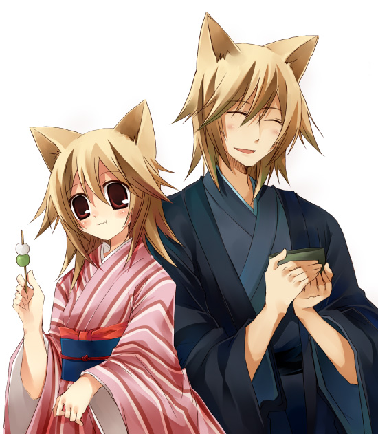 suzushiro kurumi, animal ears, fox ears, japanese clothes, kimono